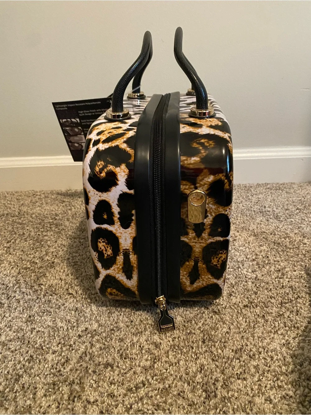 Triforce Elite Performance Travelware Leopard Print Makeup Bag / Suitcase NWT